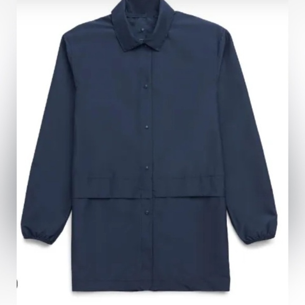 Herschel Voyage Long Coach Jacket • Lightweight Everyday Rain Layer Navy (XS)